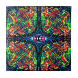 Surreal Twisted and Trippy Eye Oil Painting Fliese