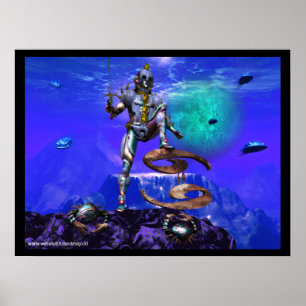 SURREAL UNTERWASSER / Krebs Sternzeichen Geburtsta Poster