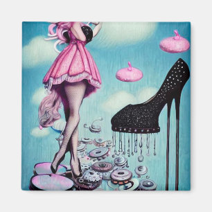 Surreal Vintag Black Stiletto Magnet