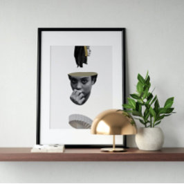 Surreal Vintage verrückte Kunst Poster