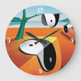 Surreal weiche Yin Yang Landschaft Uhr. Große Wanduhr