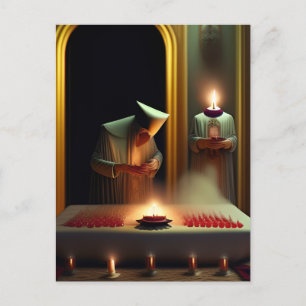 Surreal Weird Ritual Postcard Postkarte