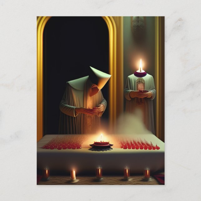 Surreal Weird Ritual Postcard Postkarte (Vorderseite)