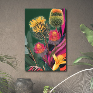 Surreal Wildblume Australisch Botanisch Leinwanddruck