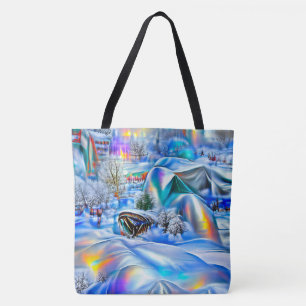 Surreal Winter Wonderland mit eisigen Lichtern
