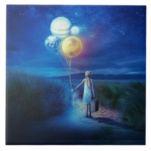 Surreal zieht in ihre Zukunft Fliese