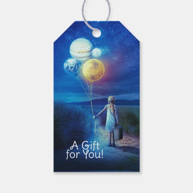 Surreal zieht in ihre Zukunft Geschenkanhänger (Vorderseite)