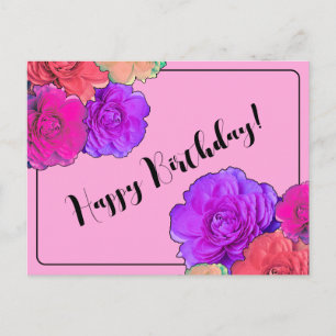 Surreale Blume zum Geburtstag glücklich Postkarte
