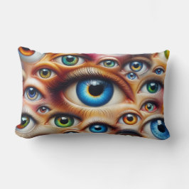 Surreale bunte Augen Kissenbezug Lendenkissen