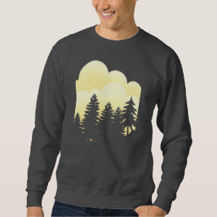 Surreale Cloud mit Spine Trees Ästhetik Sweatshirt