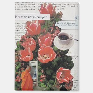 Surreale Collage-Wandkunst Abstrakte moderne Dekor Magnet