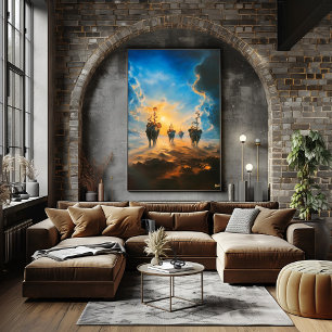 Surreale Elefanten im Mystischen Himmel - surreali Poster