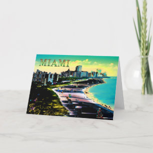 Surreale Farben des Miami Beachs Florida Karte