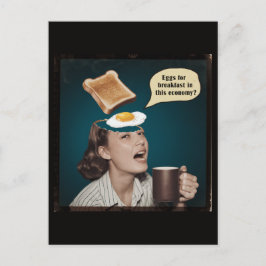 Surreale Frau, Eier zum Frühstück In dieser Wirtsc Postkarte