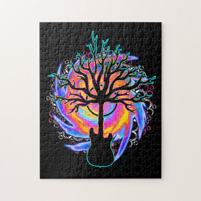 Surreale Gitarre "Psychedelic Sonic Cyclone" Puzzle (Vertikal)