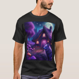 Surreale Hütte im Wald T-Shirt