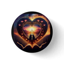 Surreale Szene mit liebevoller Paarung im Herzen