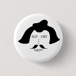 Surreale Unterstützung der Kunstknopf Button