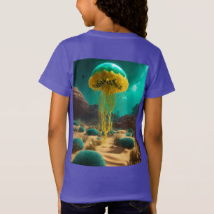 Surreale Wüste mit Alien Jellyfish T-Shirt