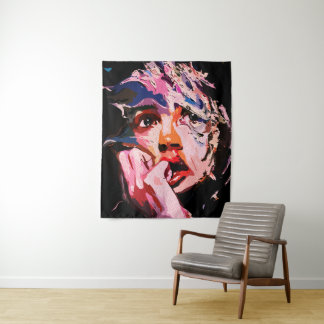 Surreale zerrüttete Reflektion - Abstrakt emotiona Wandteppich