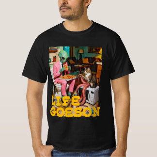 Surrealer Alien-Pizza-Moment T-Shirt