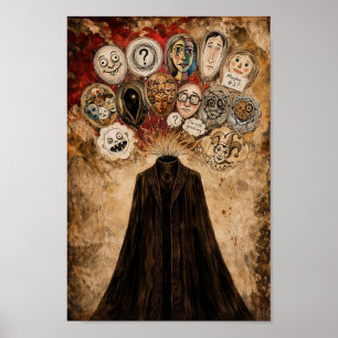 Surrealer dunkler Kunstposter Ich vergesse dich l Poster
