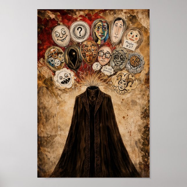 Surrealer dunkler Kunstposter  Ich vergesse dich l Poster (Vorne)