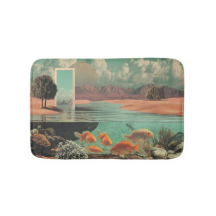 Surrealer Durchgang in der Wüste mit Unterwasserwe Badematte