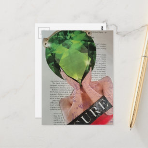 Surrealer Edelstein-Damen-Collage  Postkarte