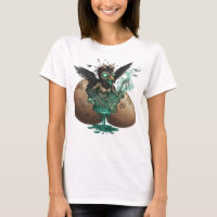 Surrealer Gruseliger Krähen-Frauen-Tee