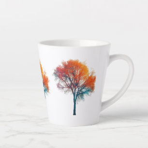 Surrealer Herbst-Winter-Baum Kleine Latte-Tasse -  Milchtasse