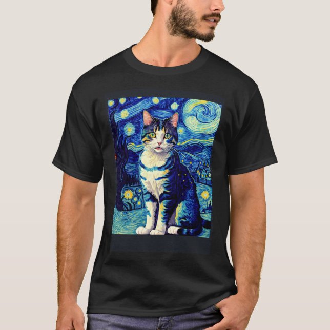 Surrealer impressionistischer Katzen-Impressionism T-Shirt (Vorderseite)