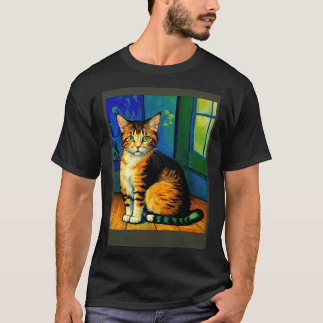 Surrealer impressionistischer Katzen-Impressionism T-Shirt (Vorderseite)