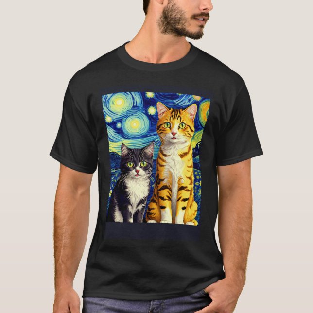 Surrealer impressionistischer Katzen-Impressionism T-Shirt (Vorderseite)