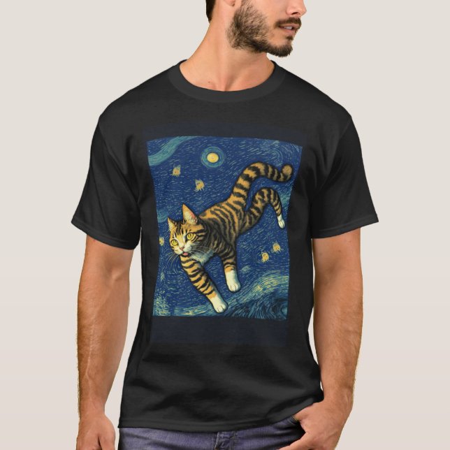 Surrealer impressionistischer Katzenimpressionismu T-Shirt (Vorderseite)