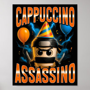 Surrealer italienischer Brainrot-Cappuccino-Ino-Bi Poster