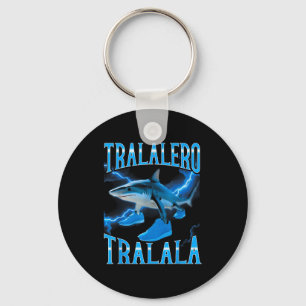 Surrealer italienischer Brainrot-Meme-Tralalero-Tr Schlüsselanhänger
