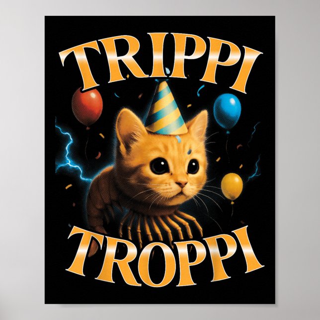 Surrealer italienischer Brainrot-Meme-Trippi-Tropp Poster (Vorne)