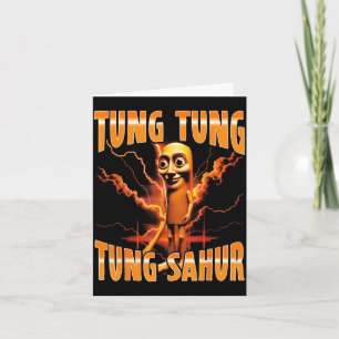 Surrealer italienischer Brainrot-Meme-Tung-Tung-Tu Karte