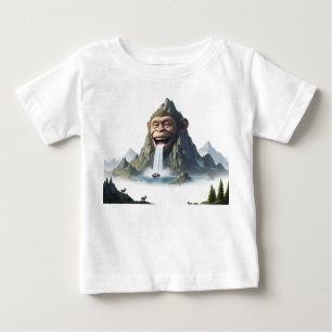 Surrealer lachender Affengesicht-Gebirgswasserfall Baby T-shirt