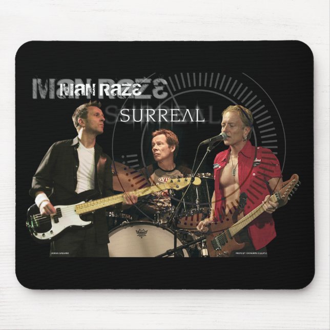surrealer Mann raze Mausunterlage Mousepad (Vorne)