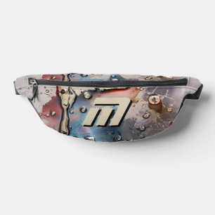 Surrealer metallischer Fluid Art individueller Sch Bauchtasche