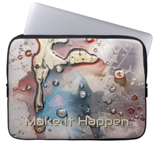 Surrealer metallischer Fluid-Kunst-Design mit indi Laptopschutzhülle