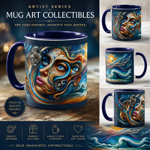 Surrealer Ozean-Traumlandschaft-Abstrakte Kunst Ka Tasse