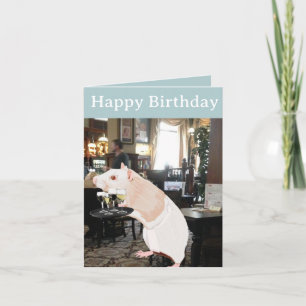 Surrealer Rattenkellner editierbar Karte