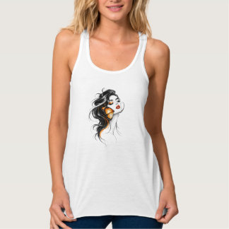 Surrealer Schmetterlings-Schönheitsporträt Tank Top