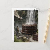 Surrealer Schokoladenkuchen Collage