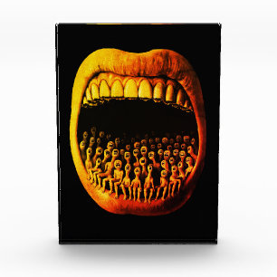 Surrealer Schrei Dark Expressionist Horror Figur Fotoblock