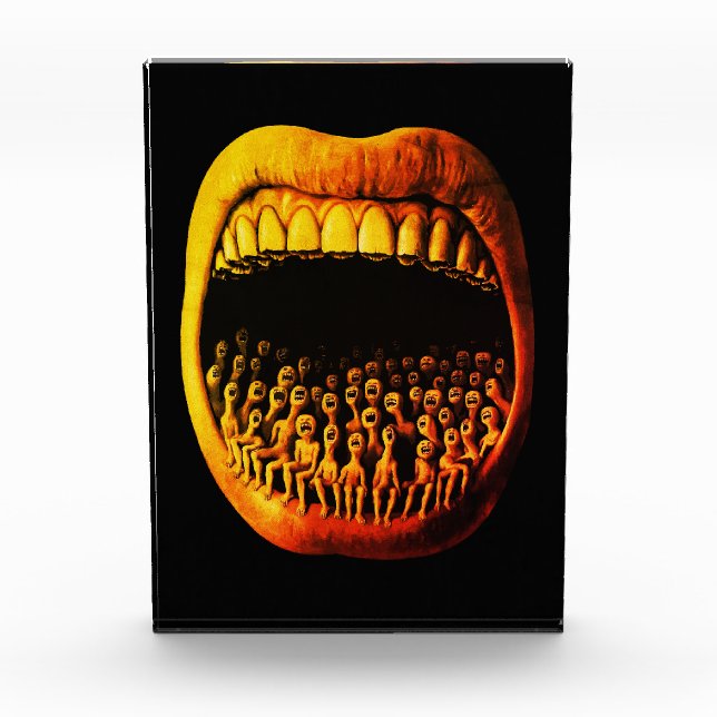 Surrealer Schrei Dark Expressionist Horror Figur Fotoblock (Vorderseite)