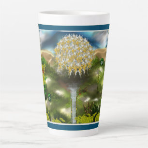 Surrealer Traum der Lüster Milchtasse